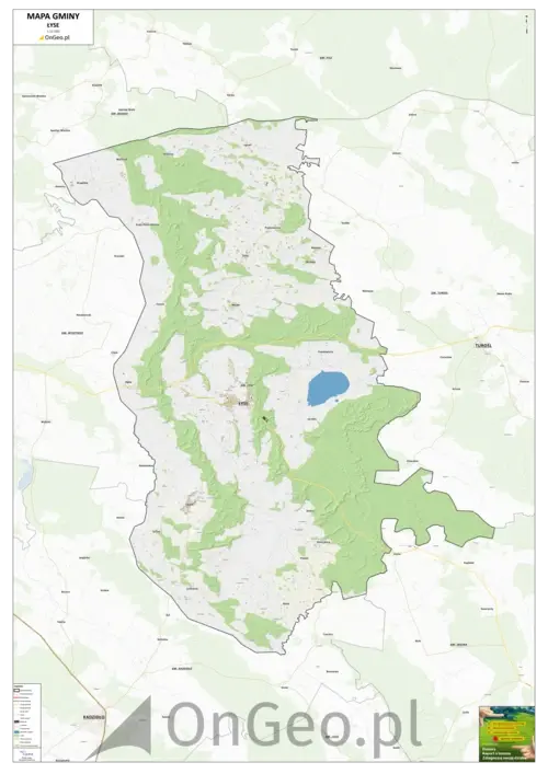 Mapa gminy Łyse